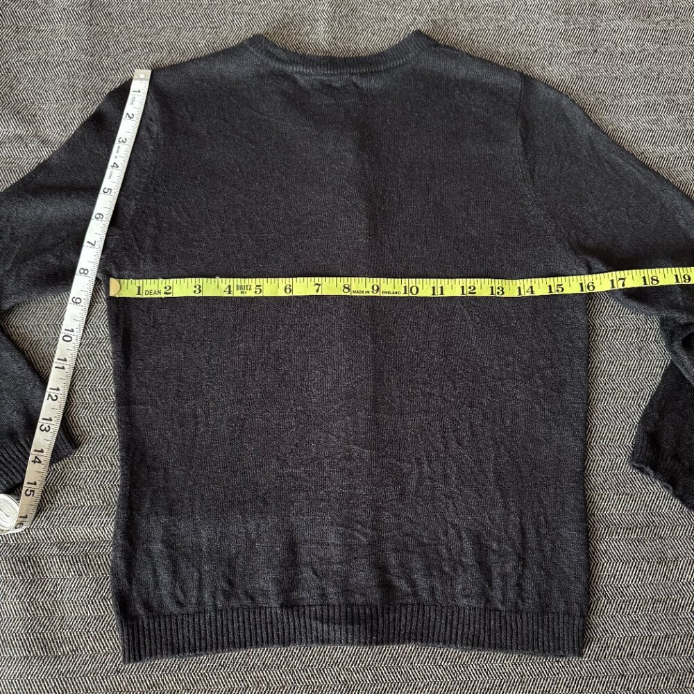 Black Silk Cashmere Cardigan E Rhinestone Monogram SP/XS - Picture 16 of 16
